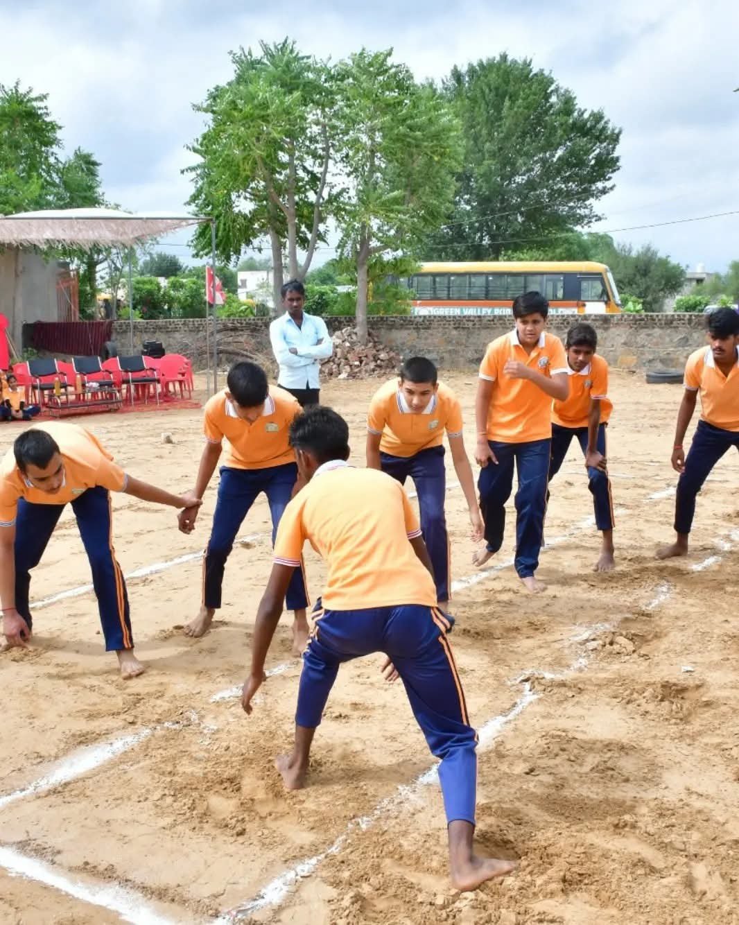Students participating in sports